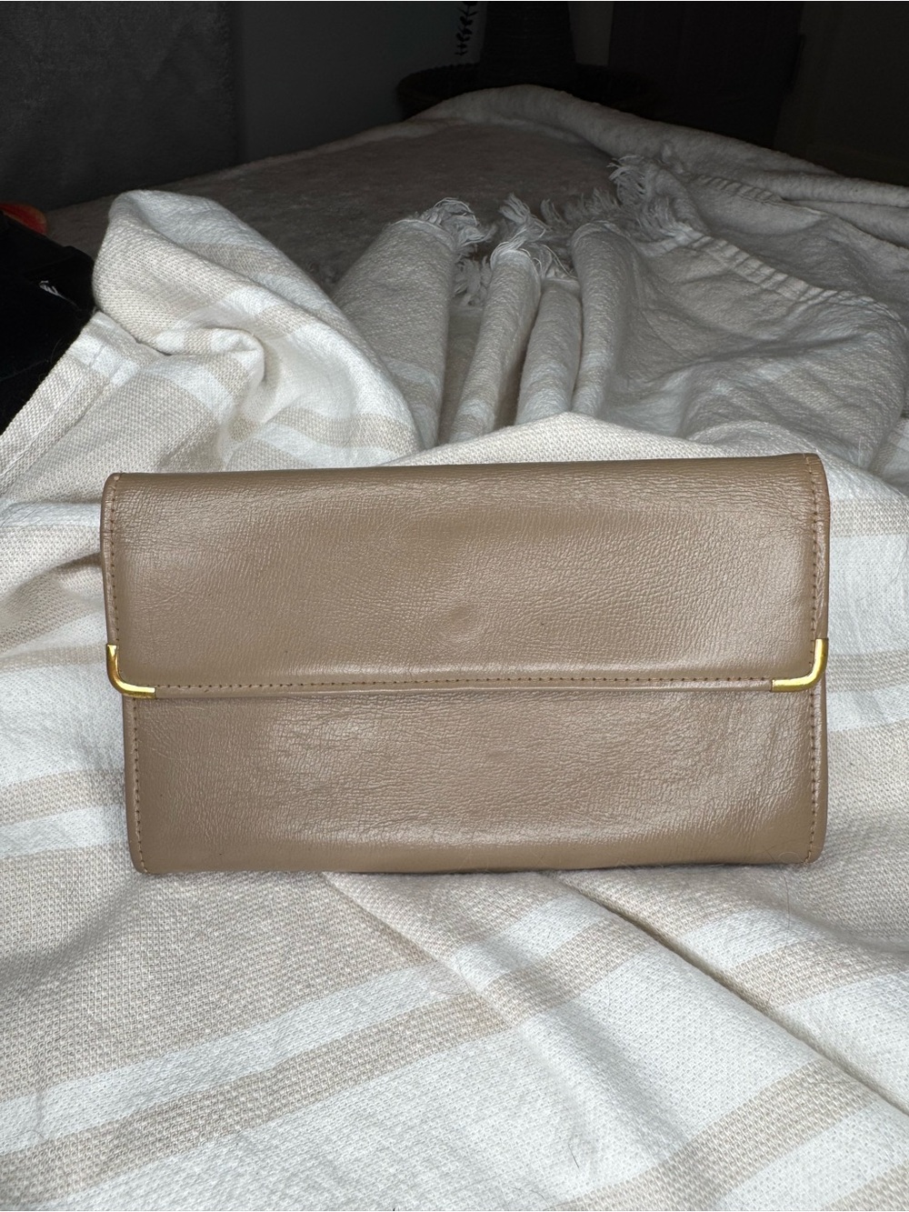 VINTAGE Baronet Genuine Cowhide Tan Leather Wallet